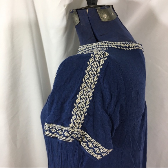 Lucky Brand Navy Blue Mini Dress Small Shift Tunic - Picture 5 of 8